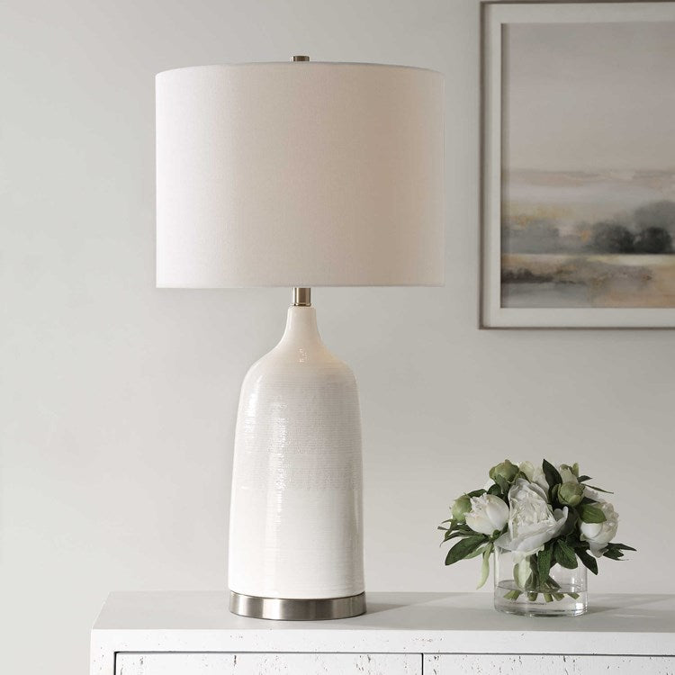 Casa Bella Living Off- White Ceramic Table Lamp - Image 1