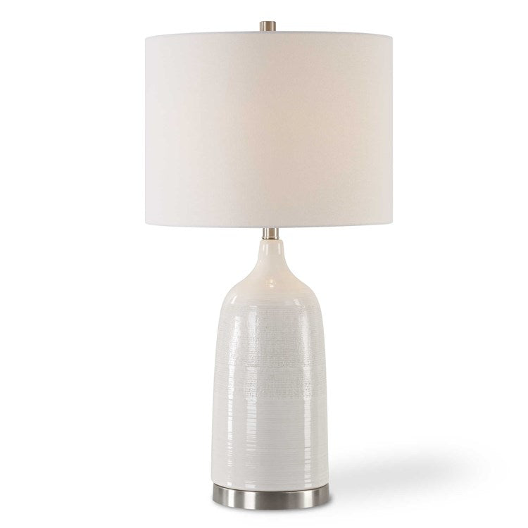 Casa Bella Living Off- White Ceramic Table Lamp - Image 3