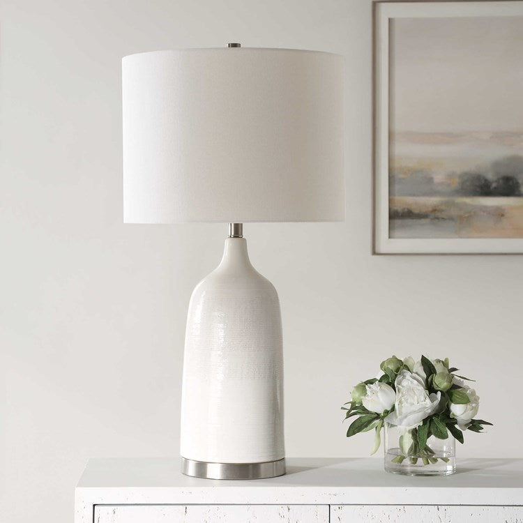 Casa Bella Living Off- White Ceramic Table Lamp - Image 2