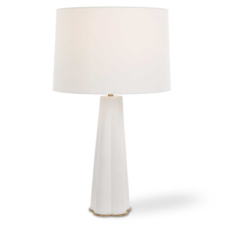 Casa Bella Living Satin White Glaze Clover Shaped Table Lamp ~ LAST CHANCE SALE ~ LIMITED QUANTITY - Image 3