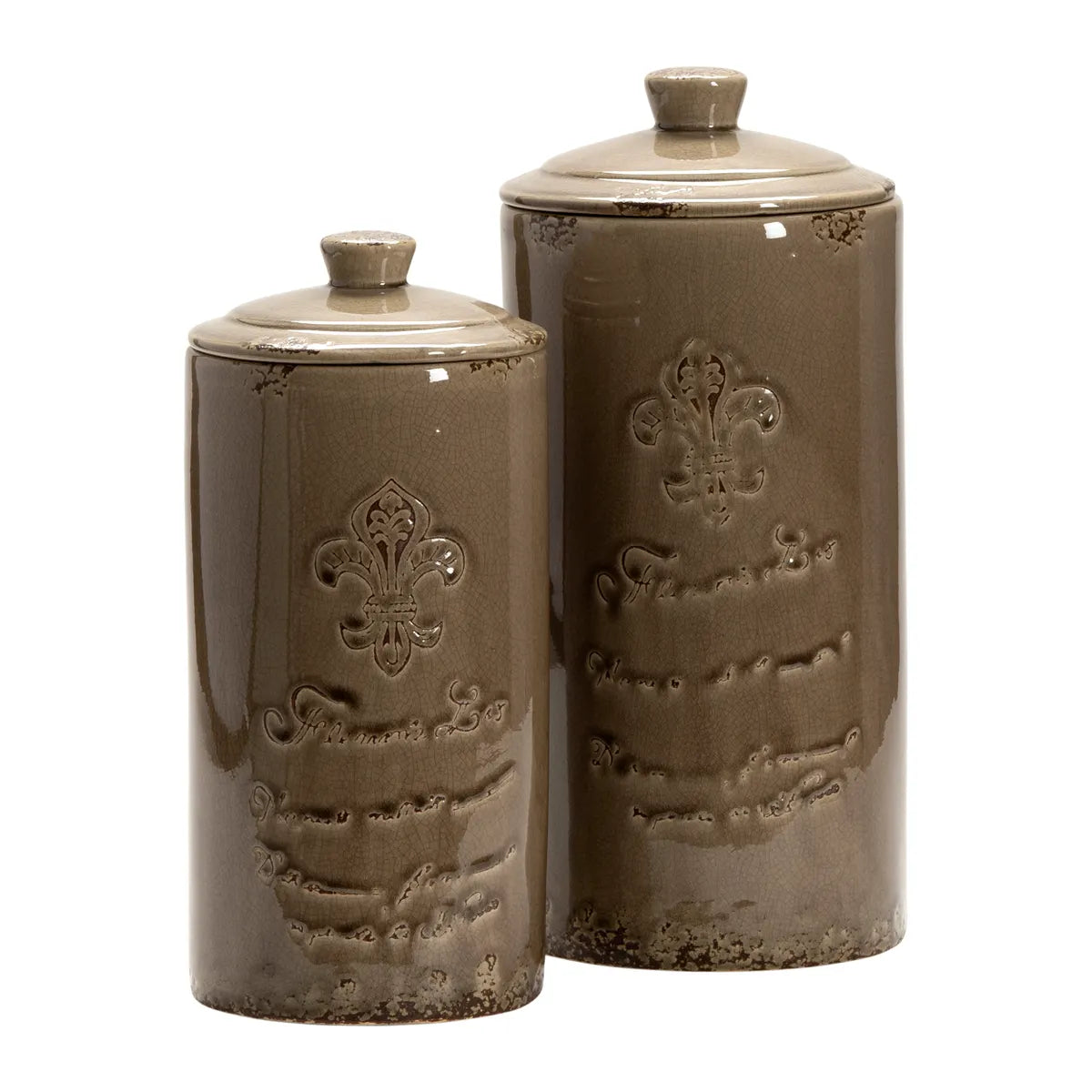 Crestview Collection Lefler Lidded Glass Vases ~ Set Of 2 - Image 1