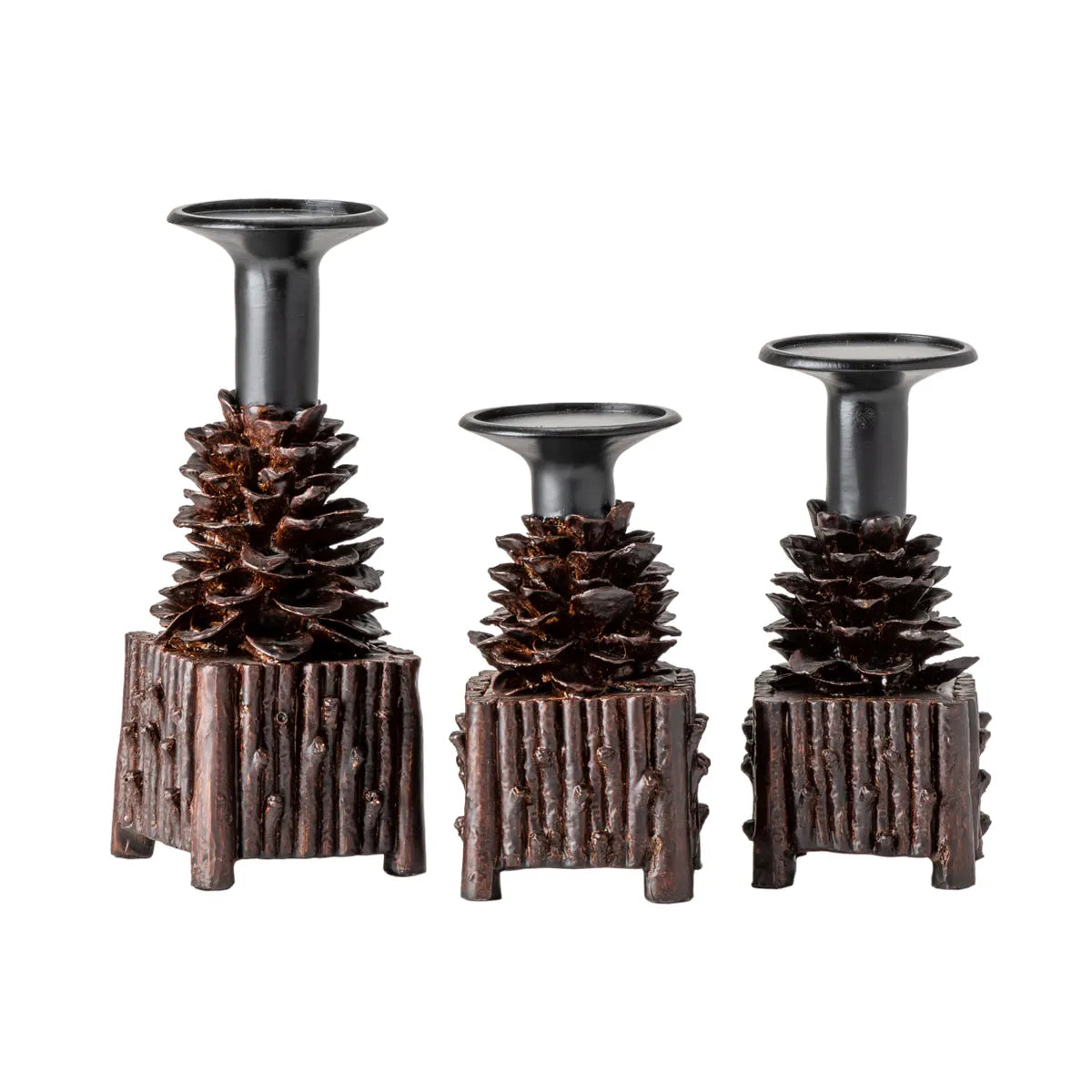 Crestview Collection Pinola Candleholders ~ Set Of 3 - Image 3