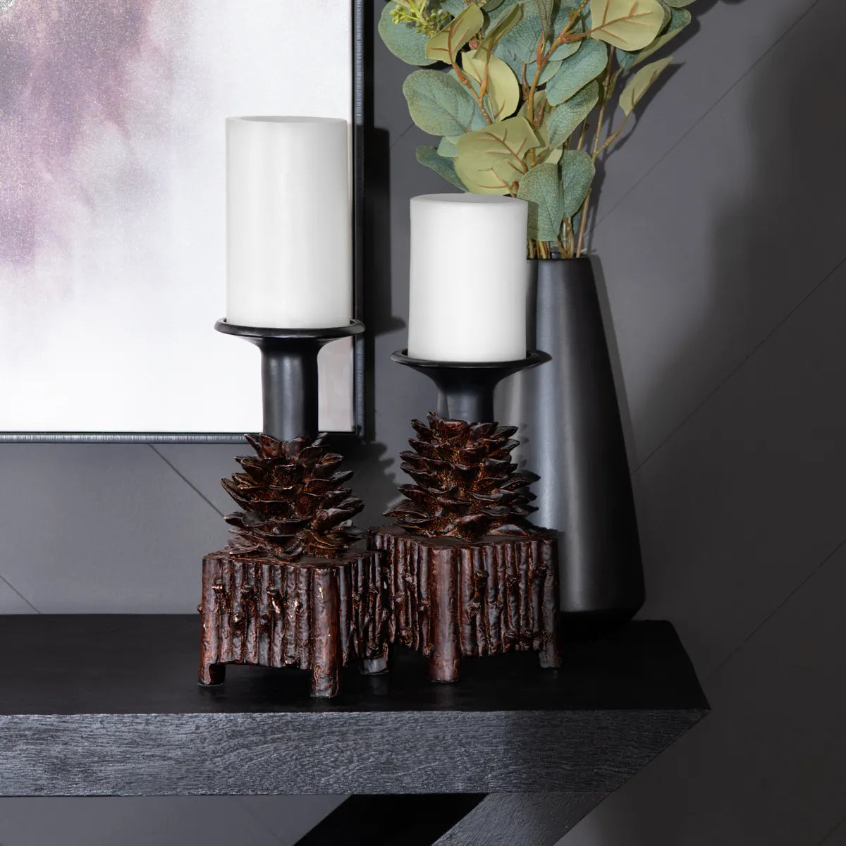 Crestview Collection Pinola Candleholders ~ Set Of 3 - Image 2