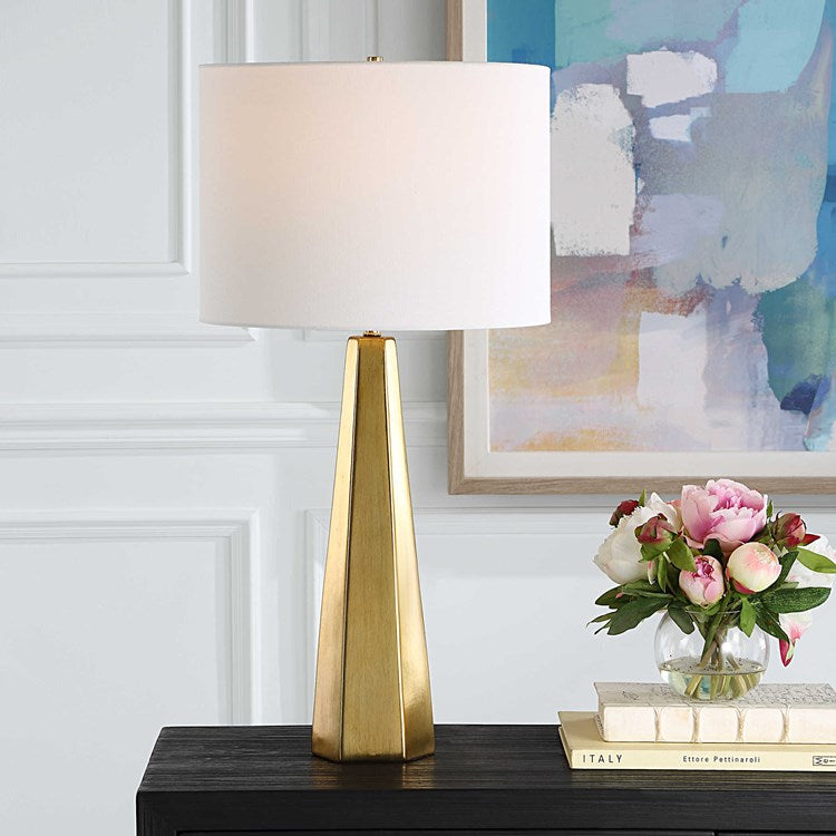 Casa Bella Living All Gold Ceramic Table Lamp ~ LAST CHANCE SALE ~ LIMITED QUANTITY