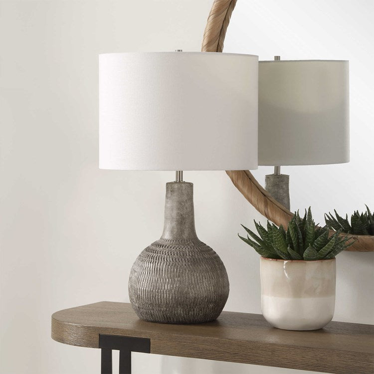 Casa Bella Living Ivory With Black Undertones Ceramic Table Lamp - Image 2