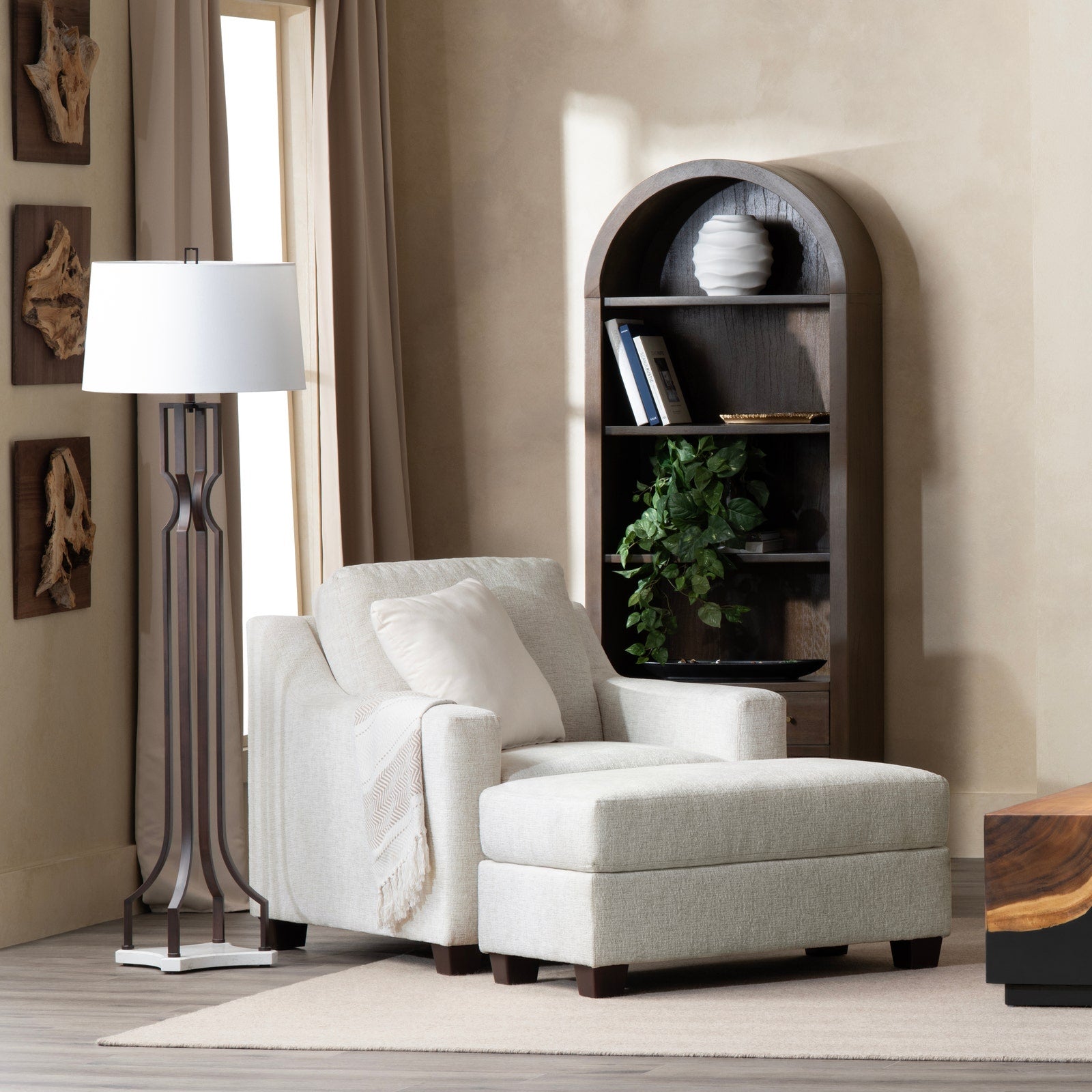Crestview Collection Luna Ottoman - Image 2