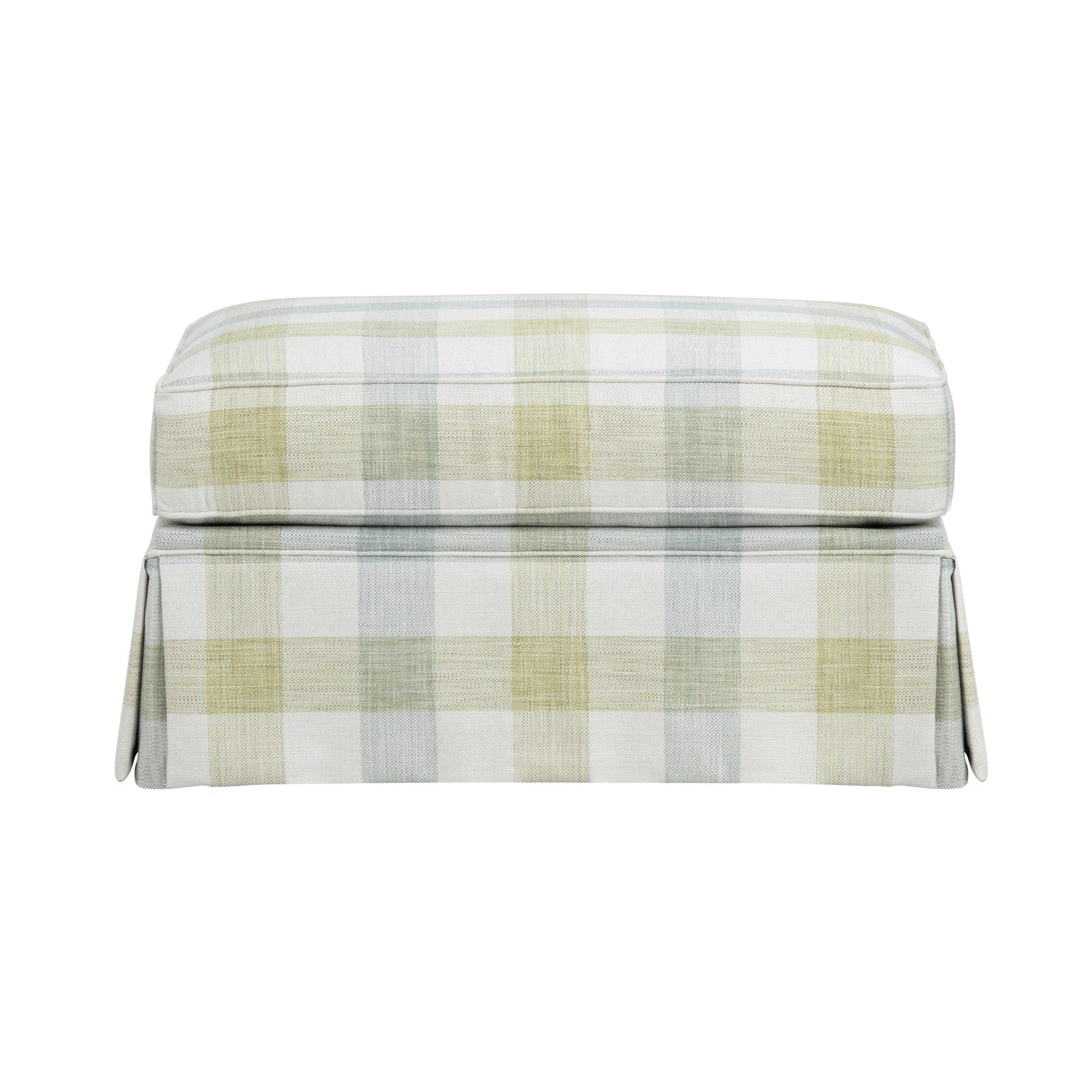 Crestview Collection Sanibel Plaid Ottoman - Image 2