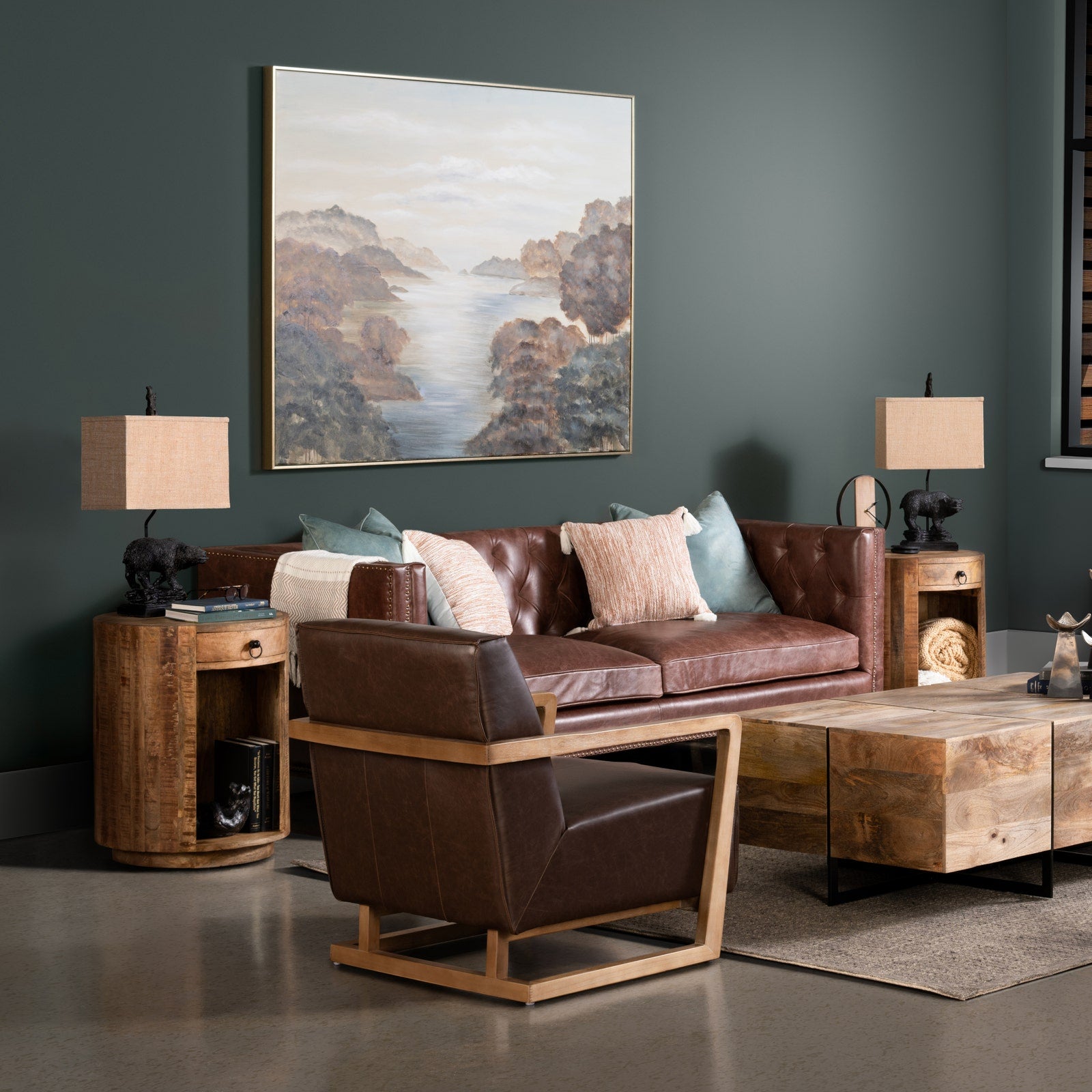 Crestview Collection Washburne Mango Wood Side Table - Image 1