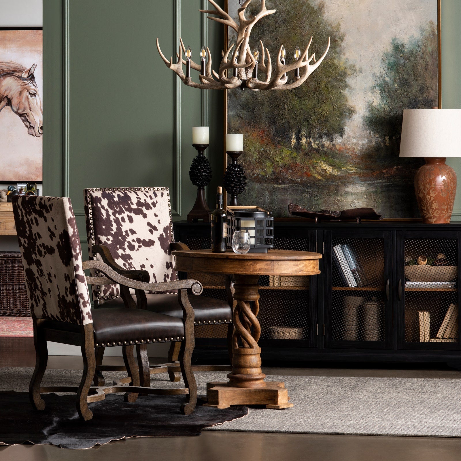 Crestview Collection Kingsley Mango Wood Accent Table - Image 1