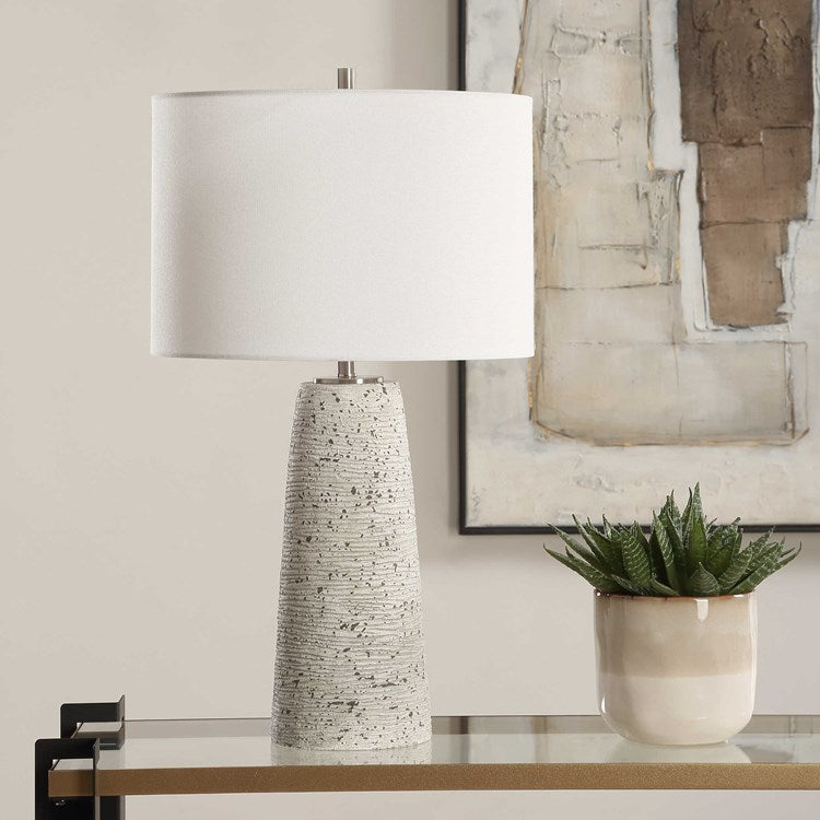 Casa Bella Living Distressed Stone Finish Table Lamp - Image 2