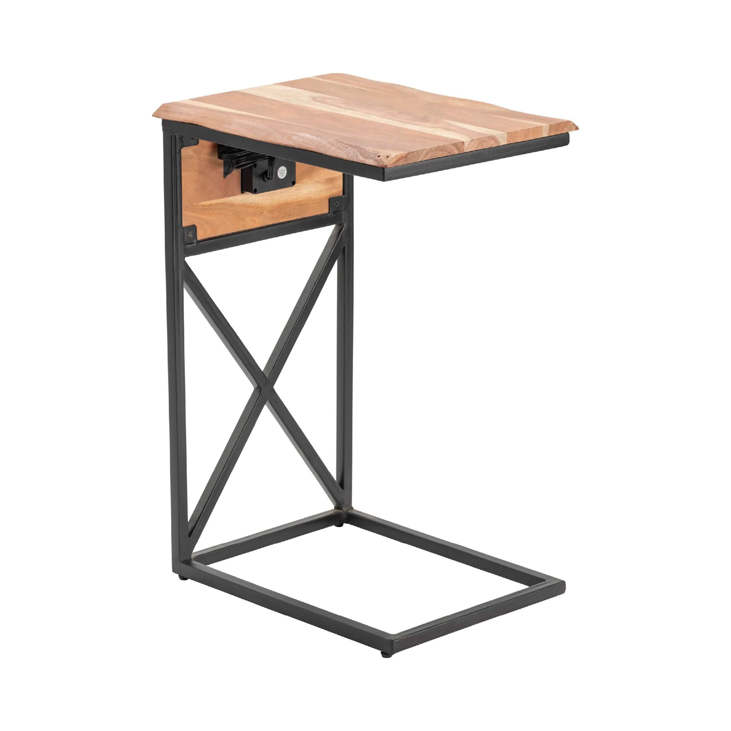 Crestview Collection Dunwell Wood and Iron Accent Table - Image 1
