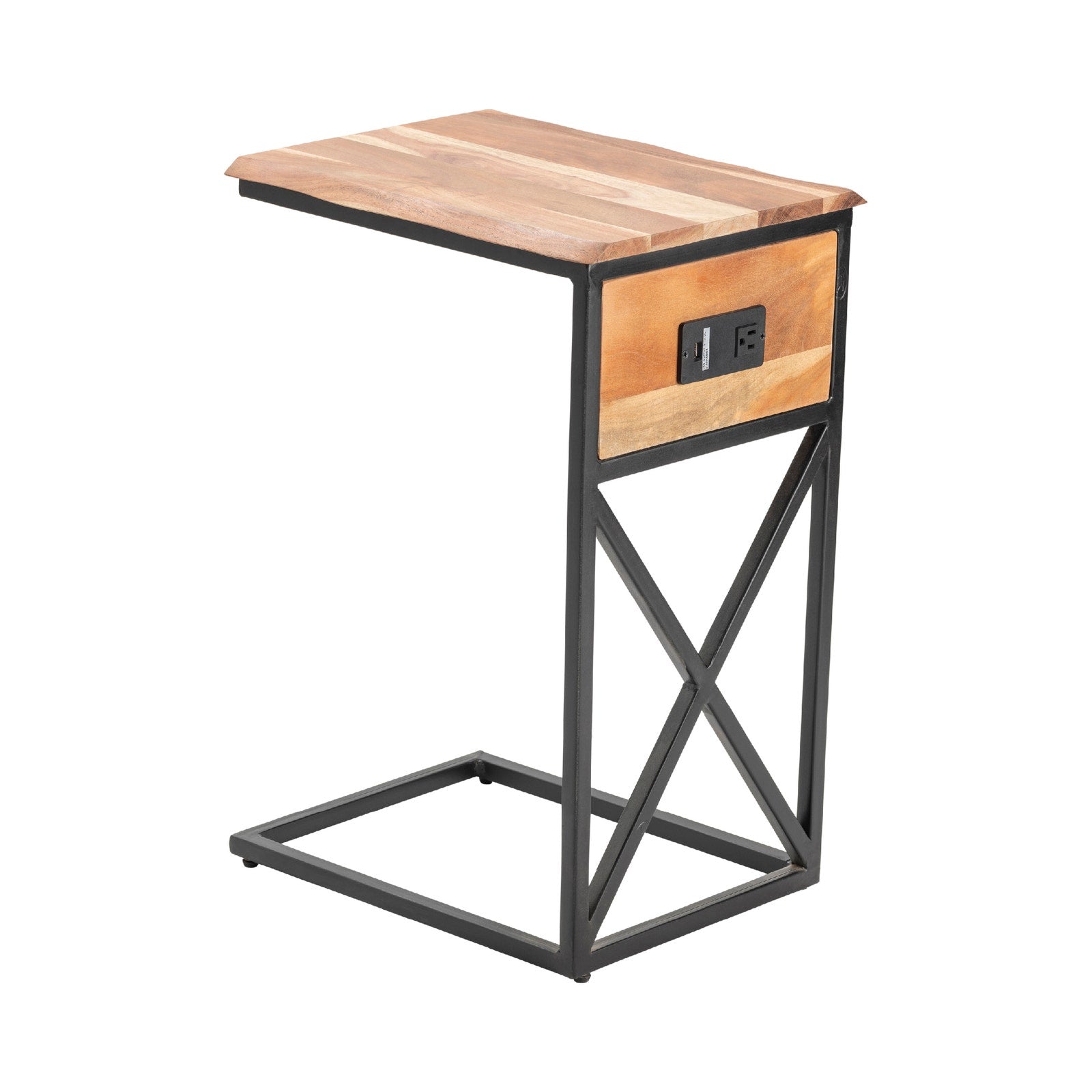 Crestview Collection Dunwell Wood and Iron Accent Table - Image 3
