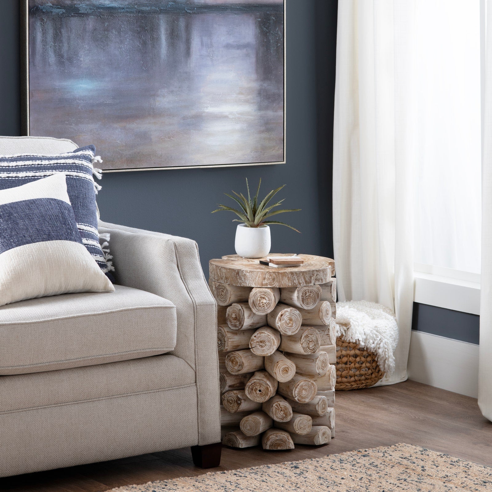 Crestview Collection Serendipity Wood Logs Accent Table - Image 2