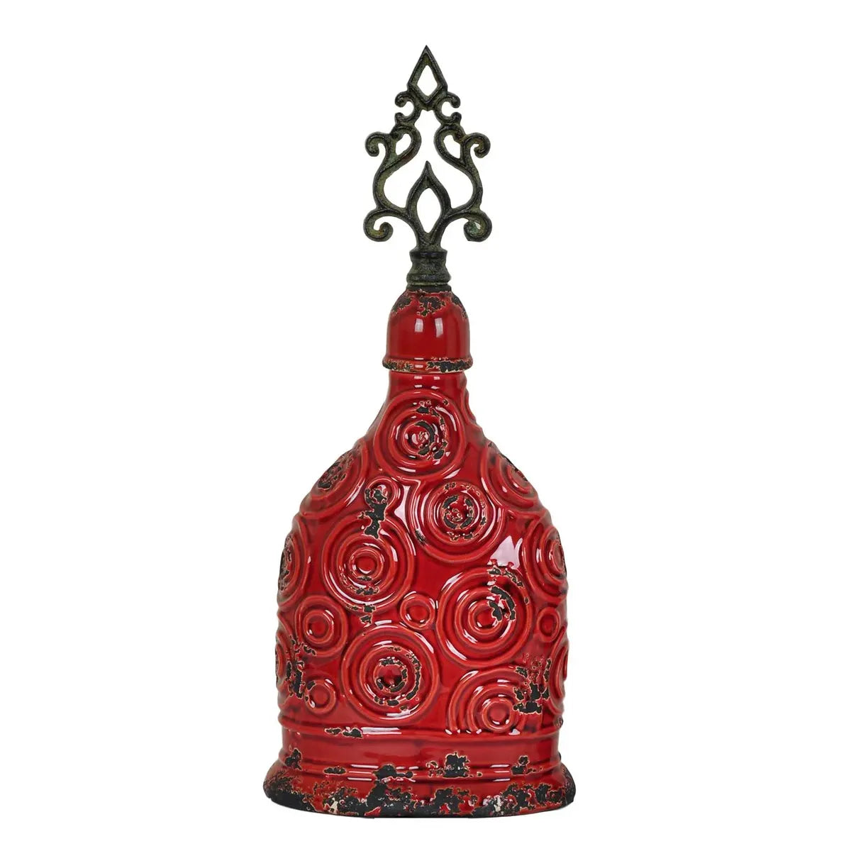 Crestview Collection Large Circles Finial Vase - Image 1