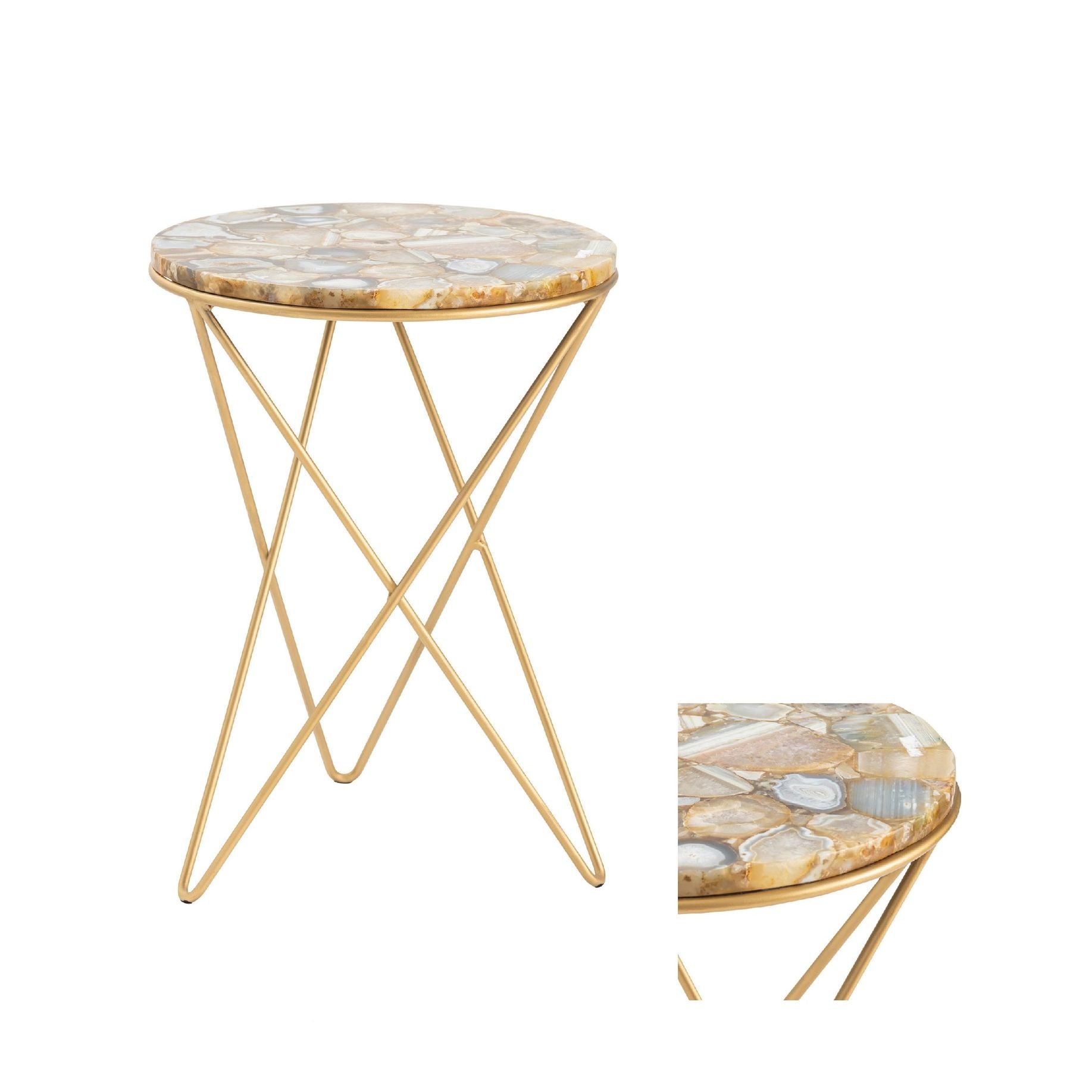 Crestview Collection Olivia Agate Accent Table - Image 3