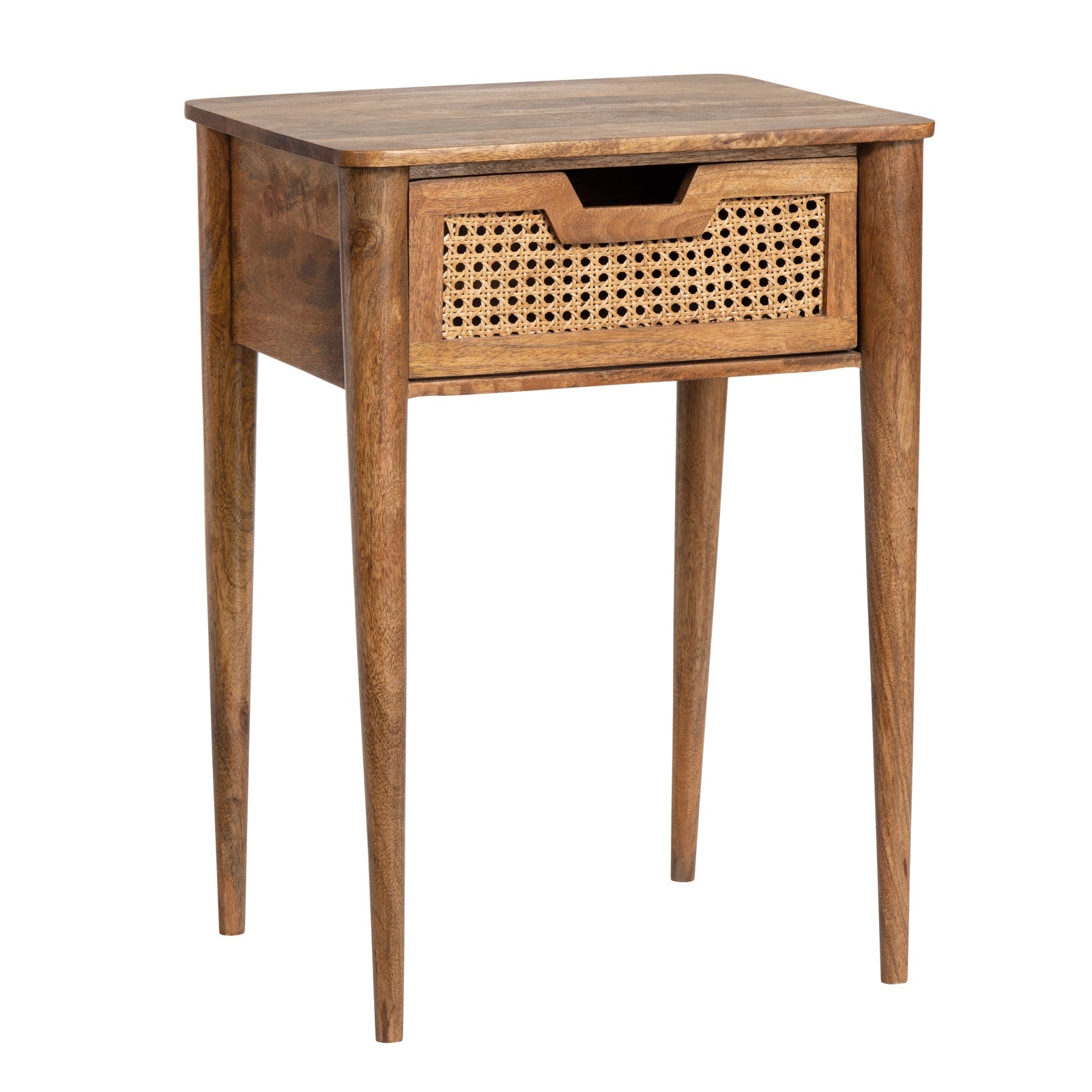 Crestview Collection Guadalupe Cane and Mango Wood Accent Table - Image 1