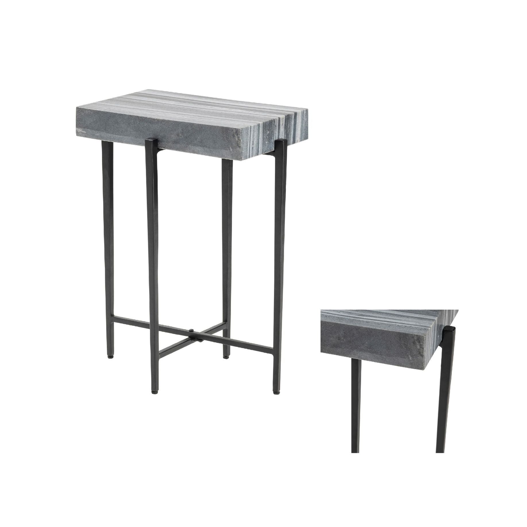 Crestview Collection Bailey Marble Accent Table - Image 2