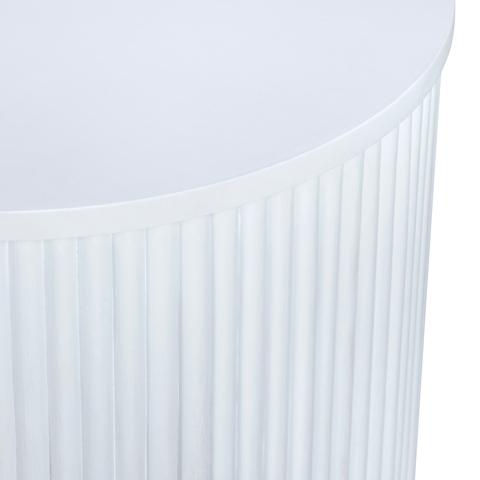 Crestview Collection Astoria White Fluted Accent Table - Image 2