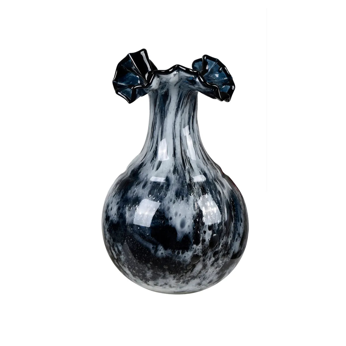 Crestview Collection Small Blue Holloway Glass Vase - Image 1
