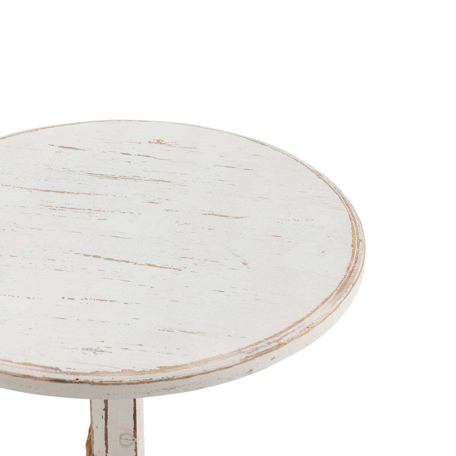 Crestview Collection Harbor White Round Accent Table - Image 3