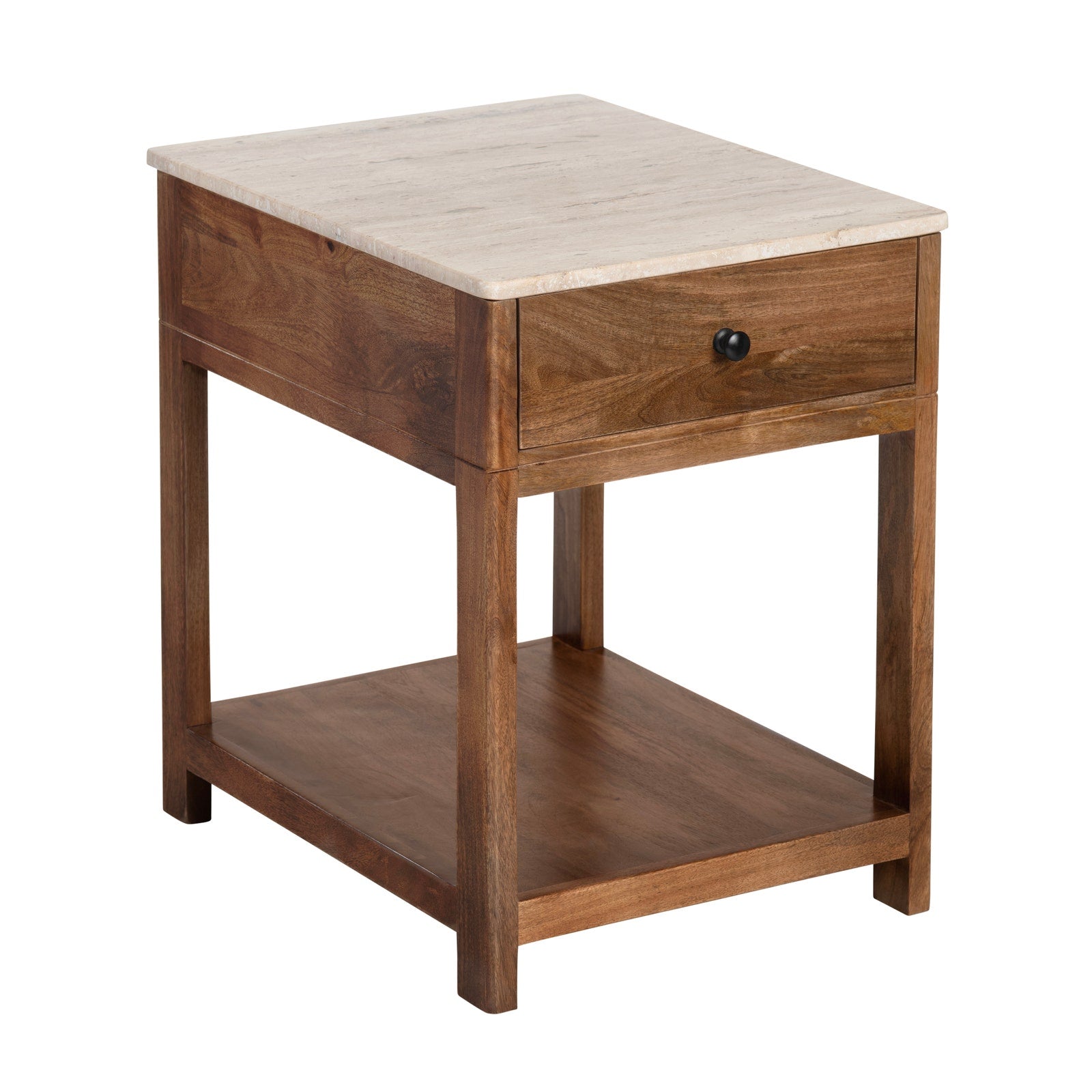 Crestview Collection Liam Mango Wood Side Table - Image 1