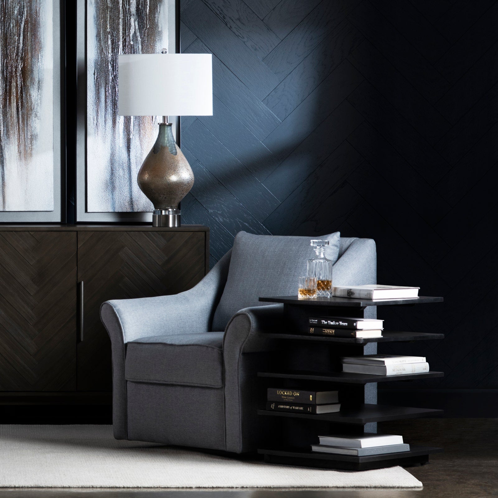 Crestview Collection Hopper Black End Table - Image 1