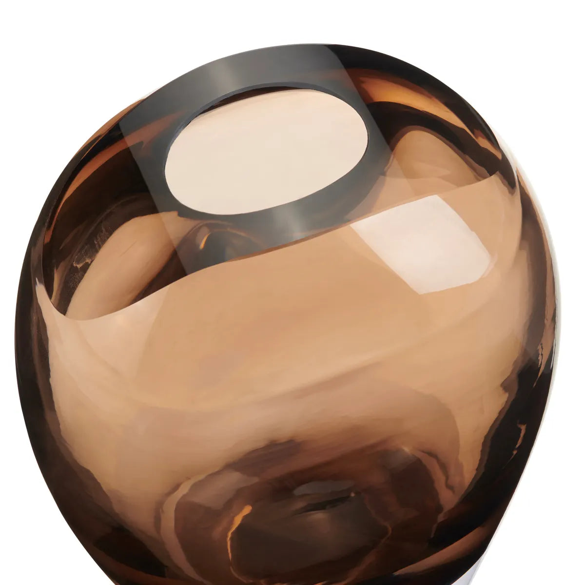 Crestview Collection Small Leclaire Brown Glass Vase - Image 2
