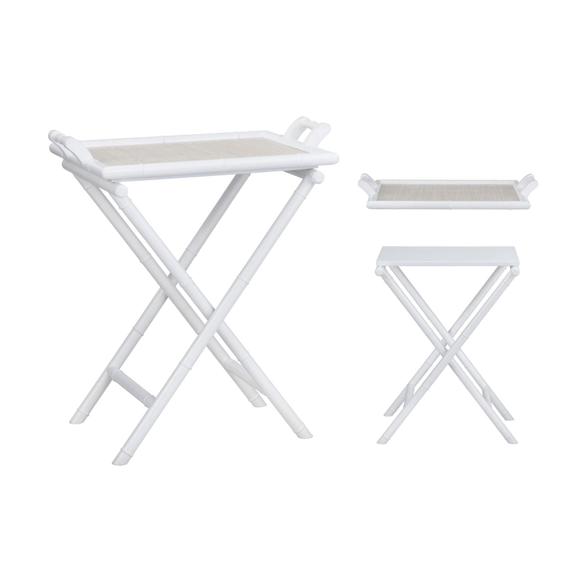 Crestview Collection Sandy Shores White Tray Table - Image 2