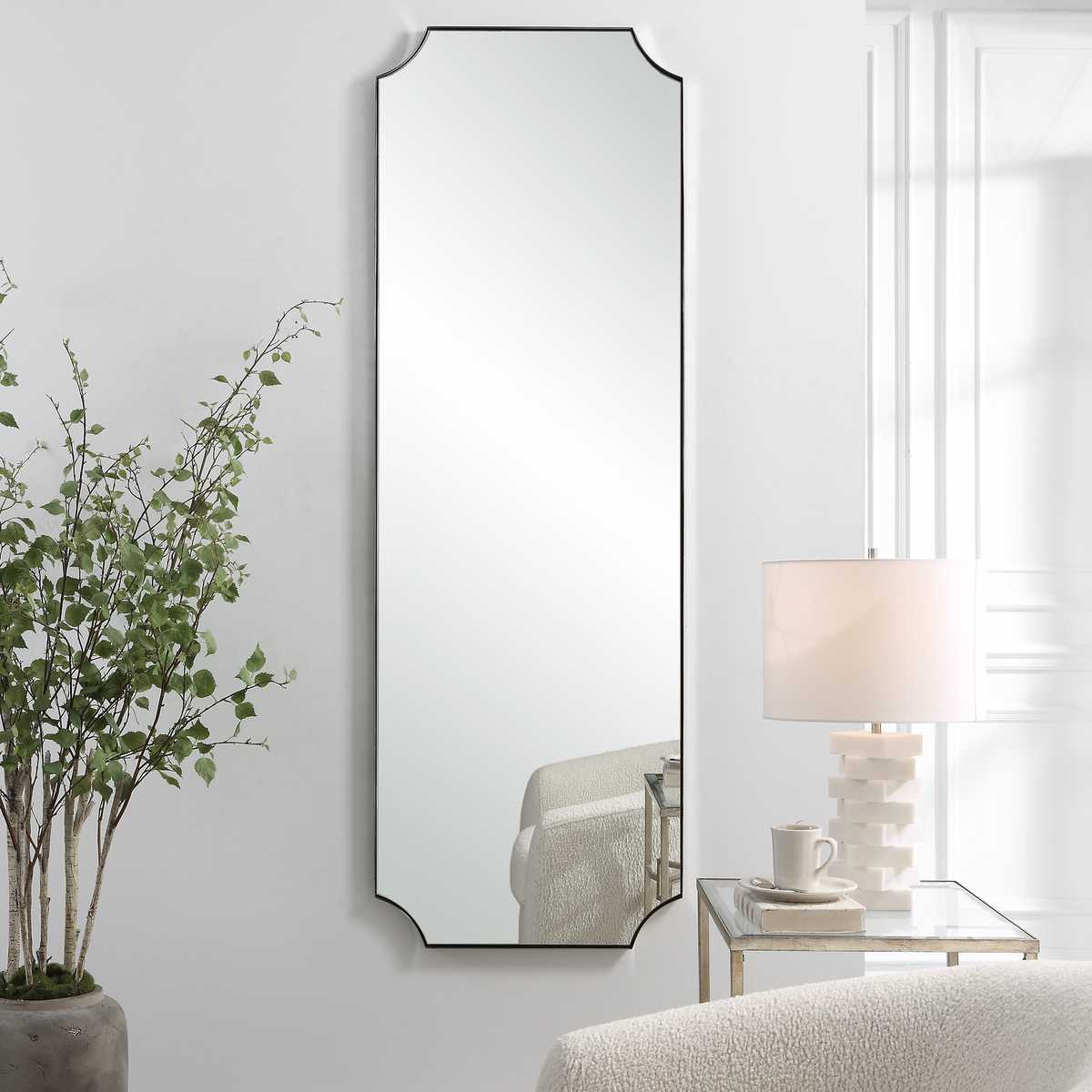 Uttermost Lennox Polished Nickel With Scalloped Edge Framed Mirror - Image 2