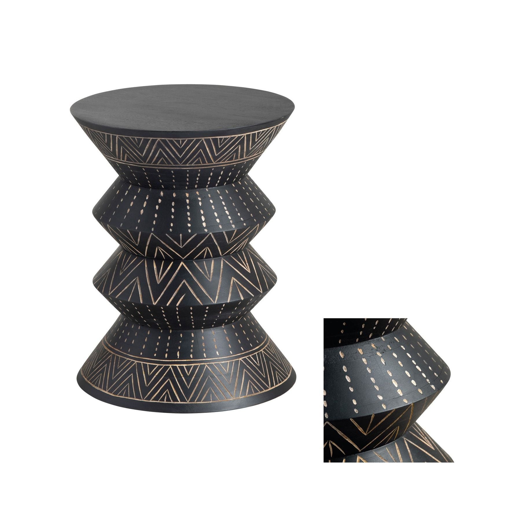 Crestview Collection Borneo Tribal Accent Table - Image 2