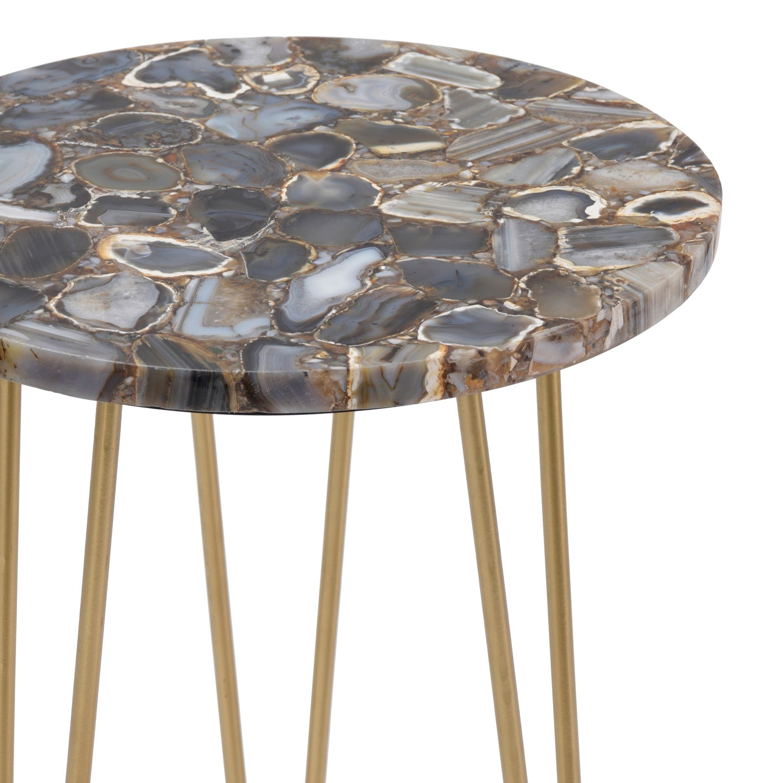 Crestview Collection Westwood Blue Agate Accent Table - Image 3