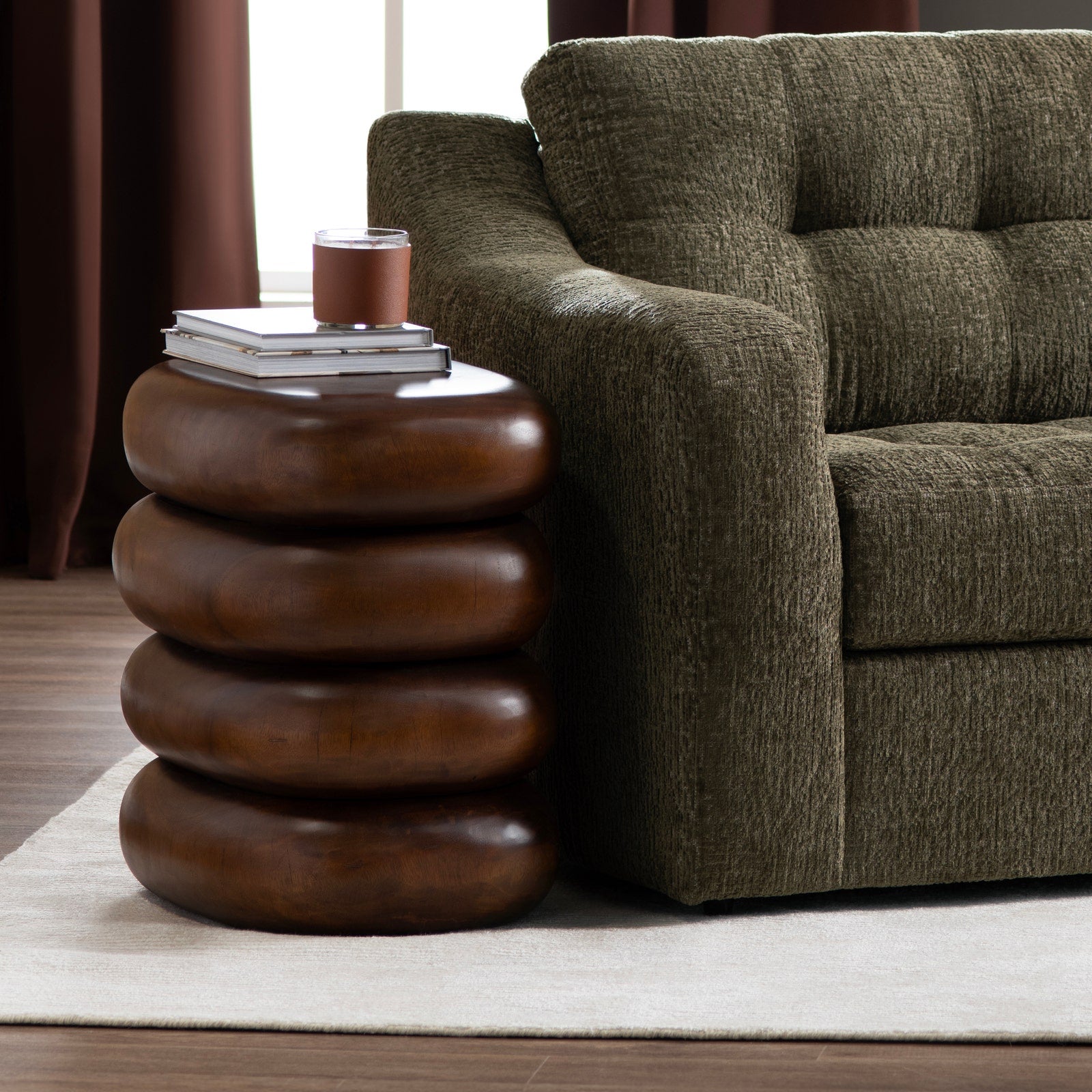 Crestview Collection Sumatra Modern Wood Accent Table - Image 1