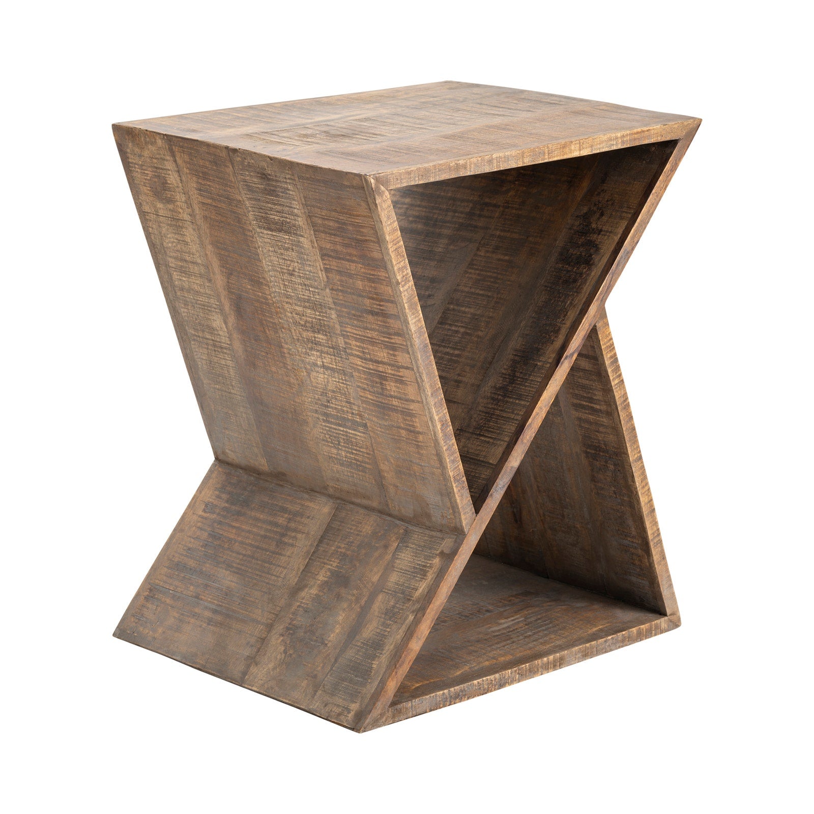 Crestview Collection Hensley Modern Rustic Mango Wood Side Table - Image 2