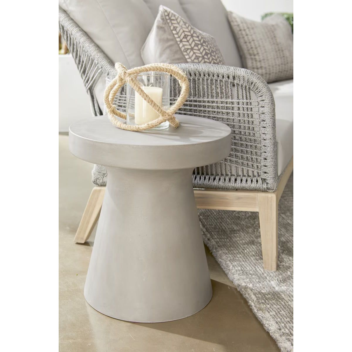 Essentials For Living Tack Accent Table ~ Slate Gray Concrete - Image 3