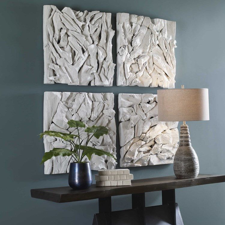 Uttermost Rio Whitewashed Teak Branches Wood Wall Panel - Image 2