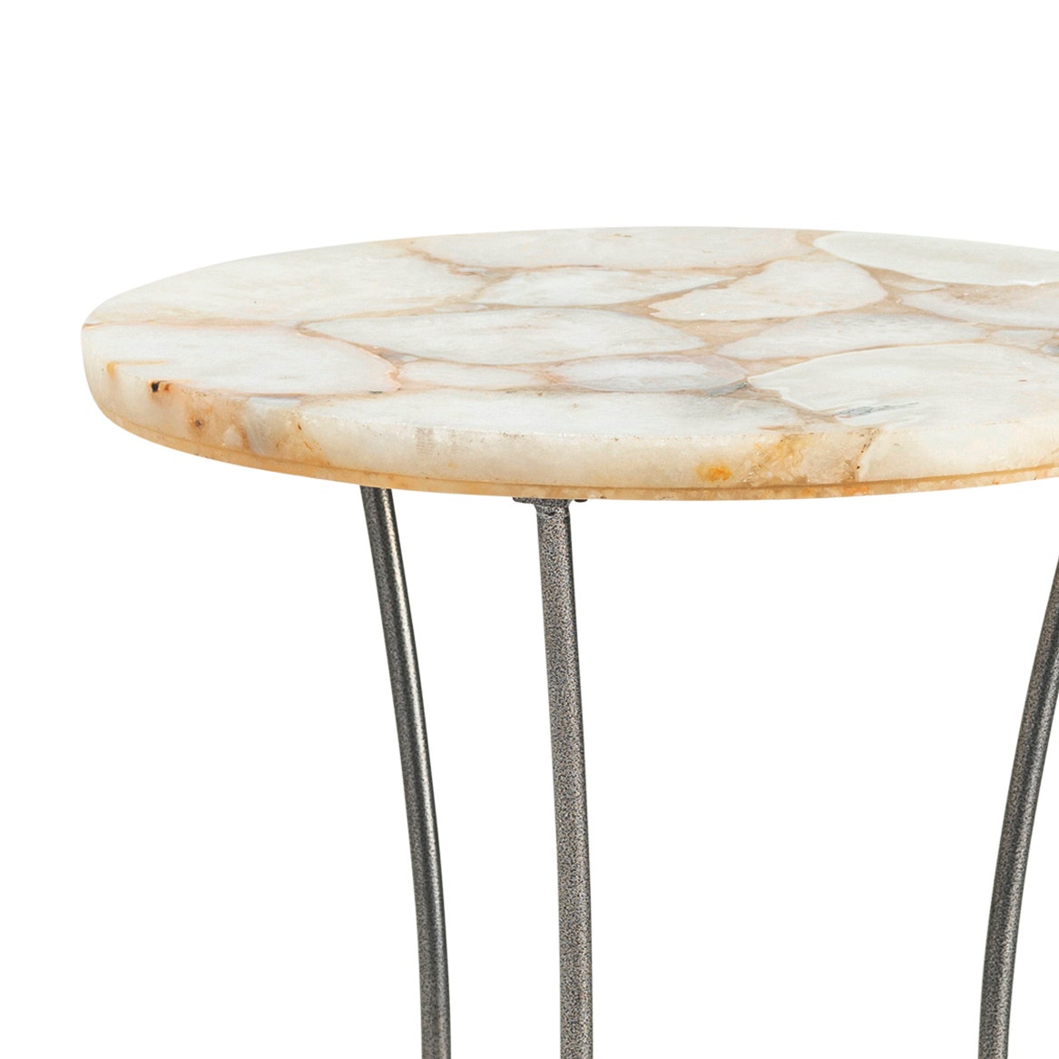 Crestview Collection Harlow Cream Agate Round Accent Table - Image 3