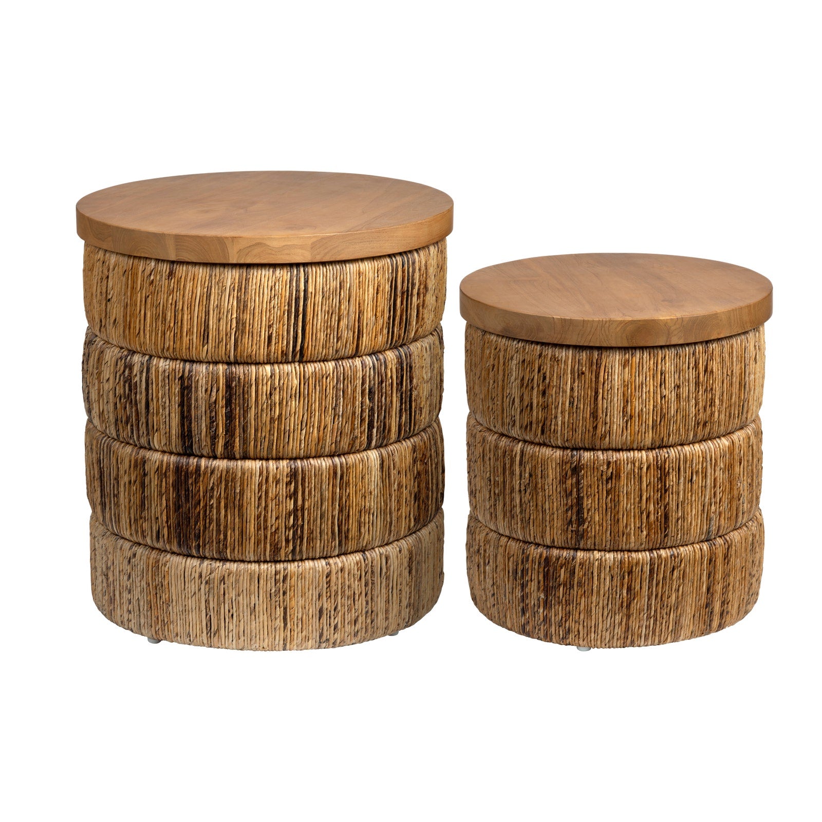 Crestview Collection Choco Set of 2 Storage Tables - Image 2