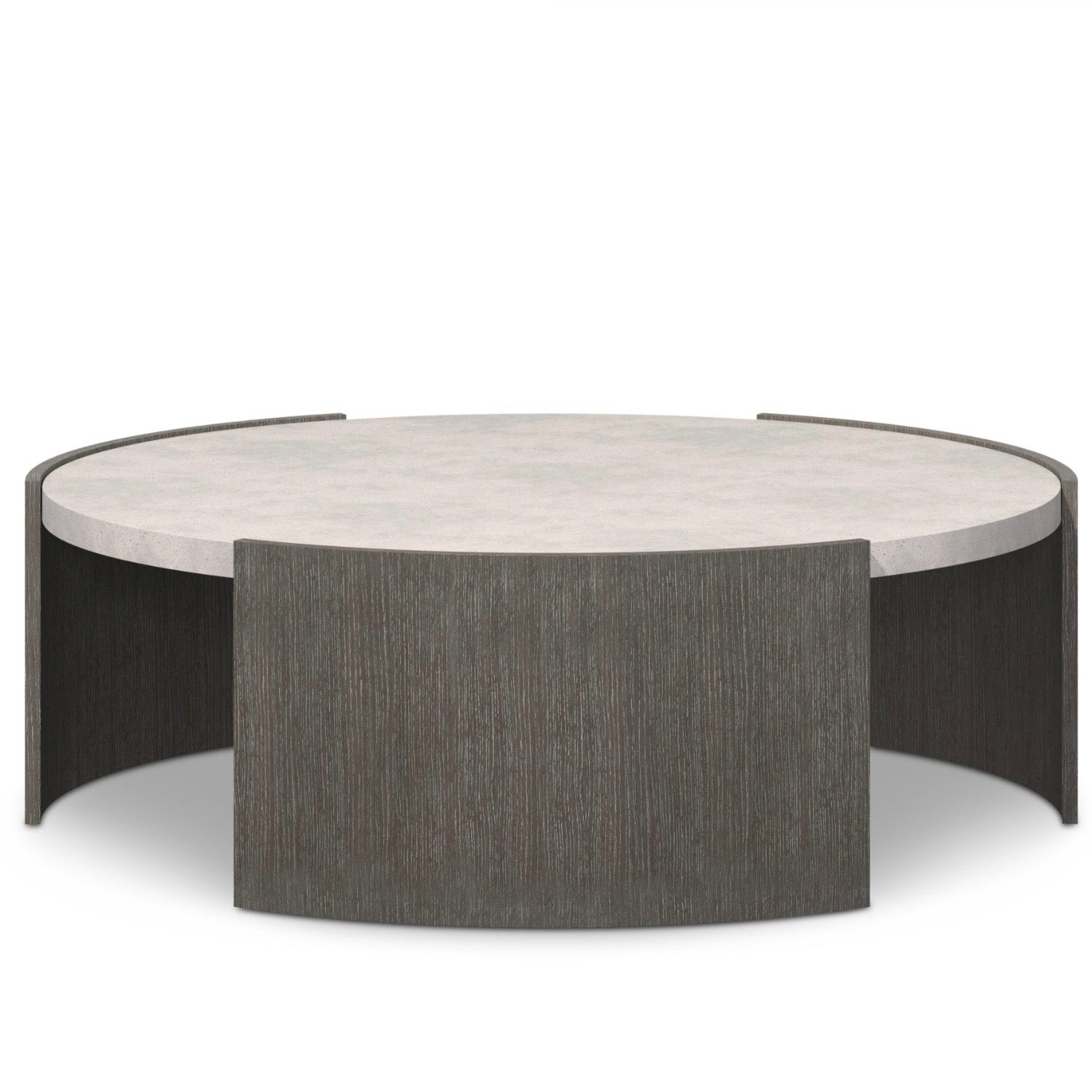 Bernhardt Prado Collection Modern Rustic Cocktail Table ~ Porcini Finish - Image 3