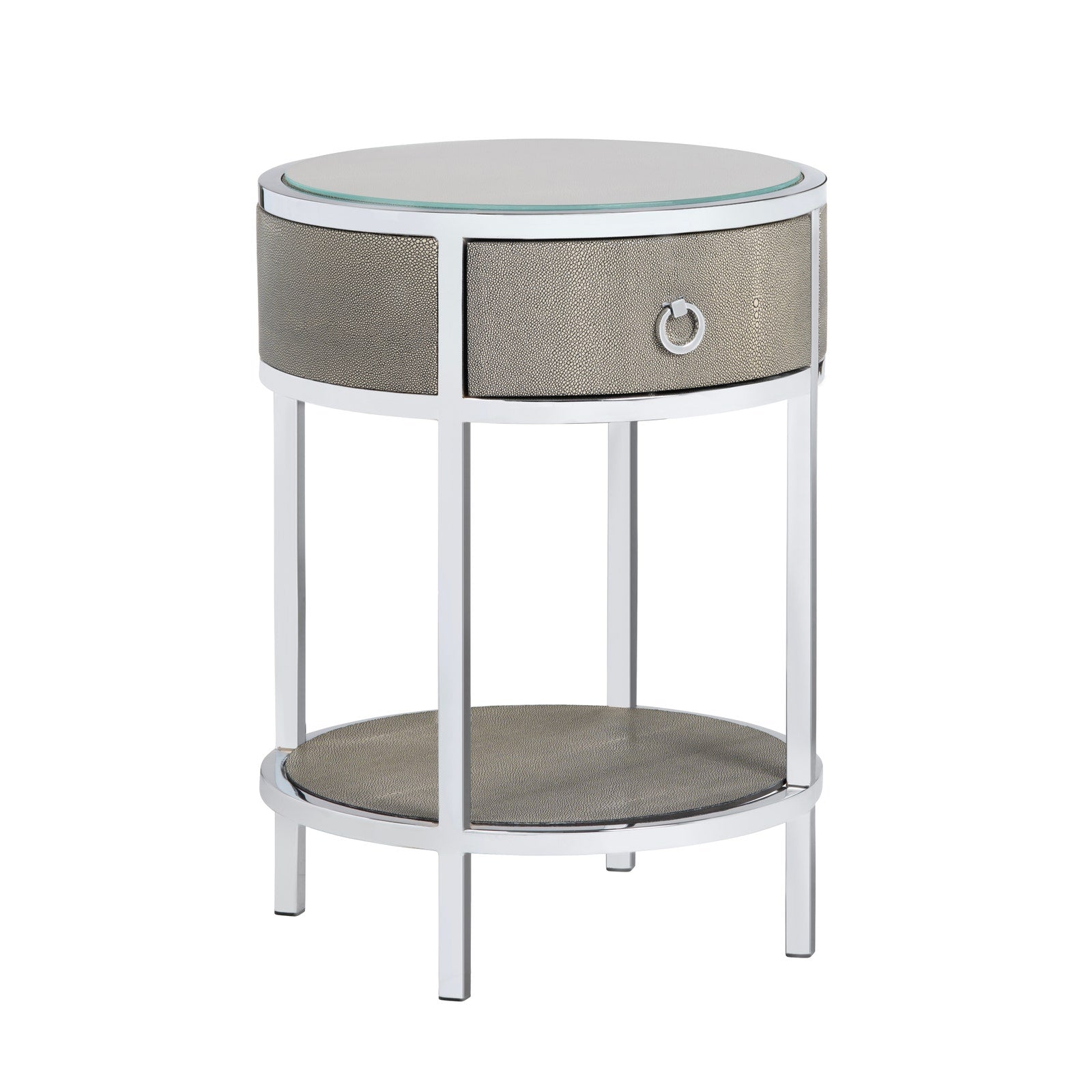 Crestview Collection Shagreen Round Accent Table - Image 2