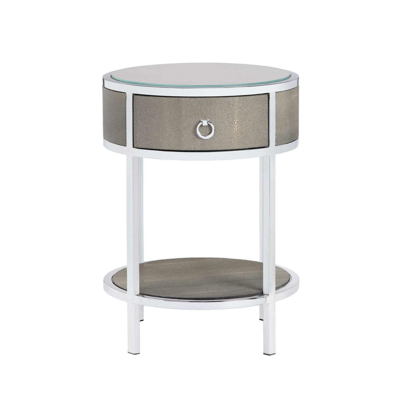 Crestview Collection Shagreen Round Accent Table - Image 3