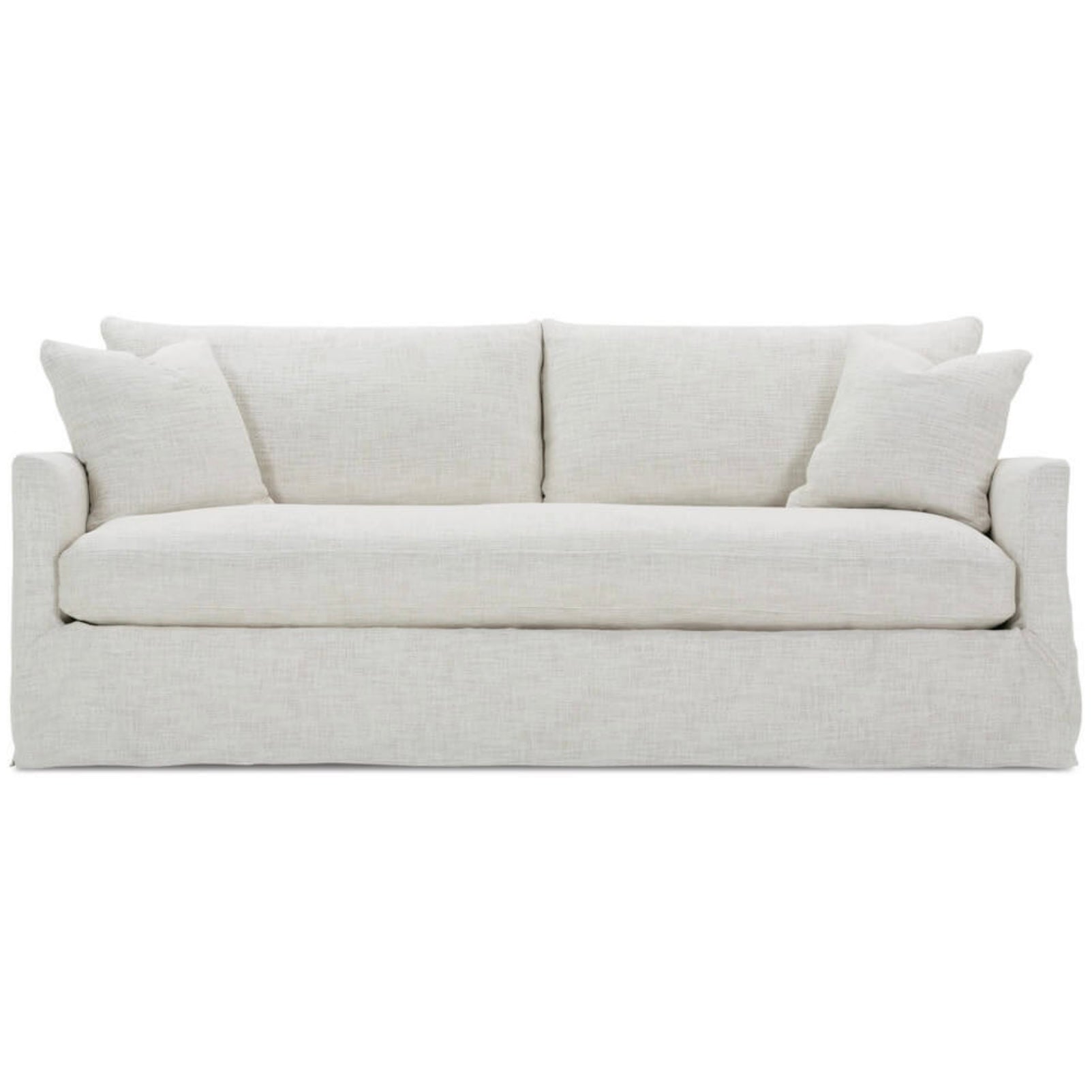 Rowe Furniture Lilah White Linen Slipcovered 89-inch Sofa - Image 2
