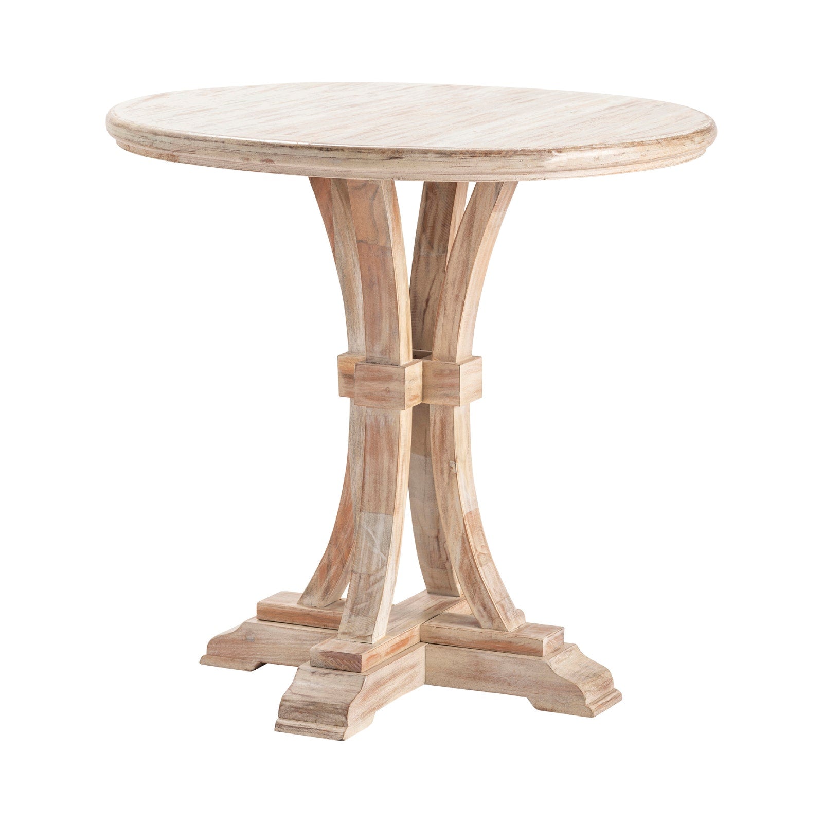 Crestview Collection Carrol Mango Wood Round Accent Table