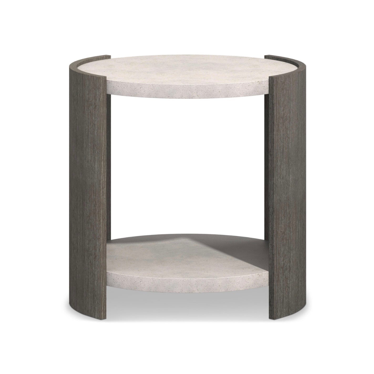 Bernhardt Prado Collection Modern Rustic Accent Table ~ Porcini Finish - Image 2