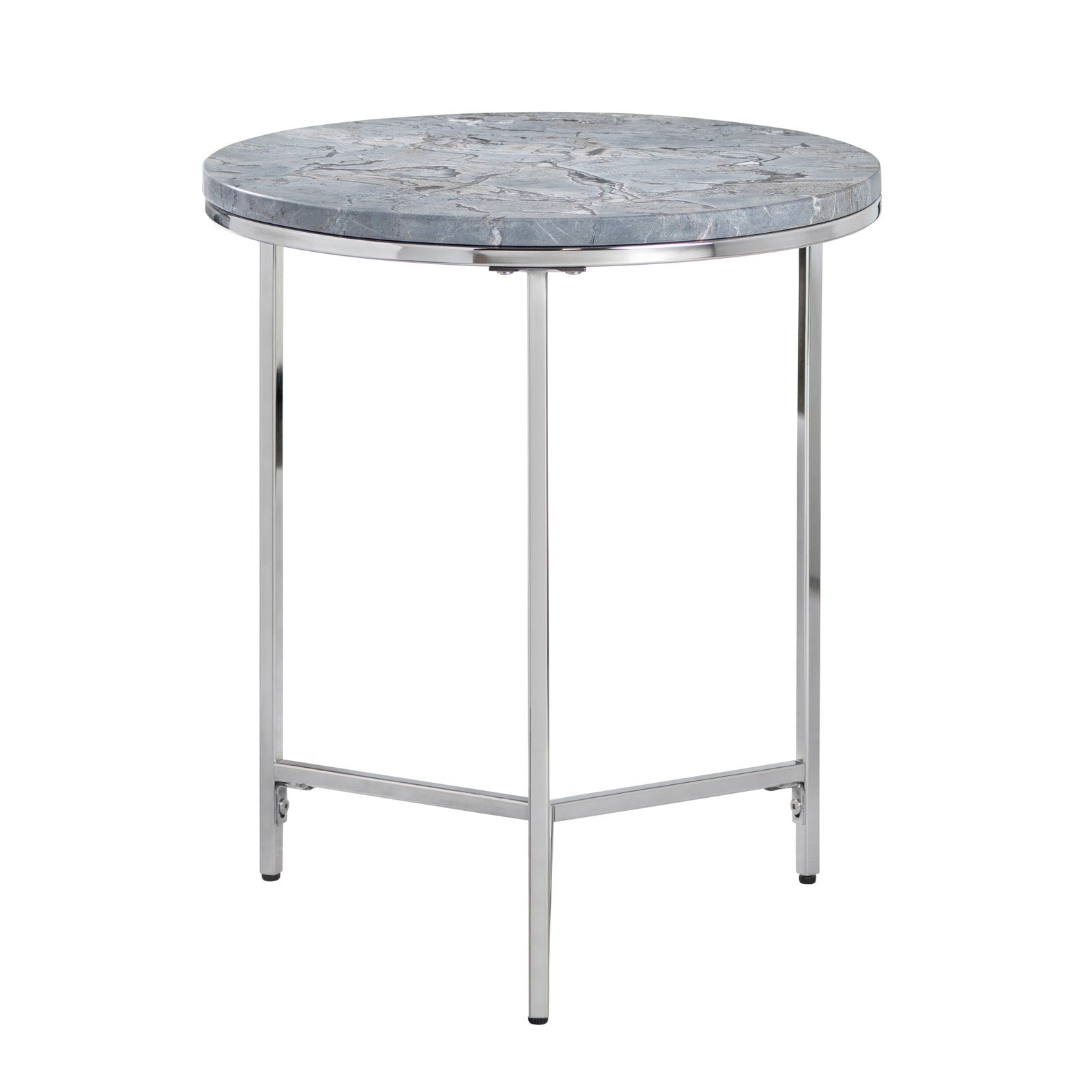 Crestview Collection Orion Gray Marble Round Accent Table - Image 2