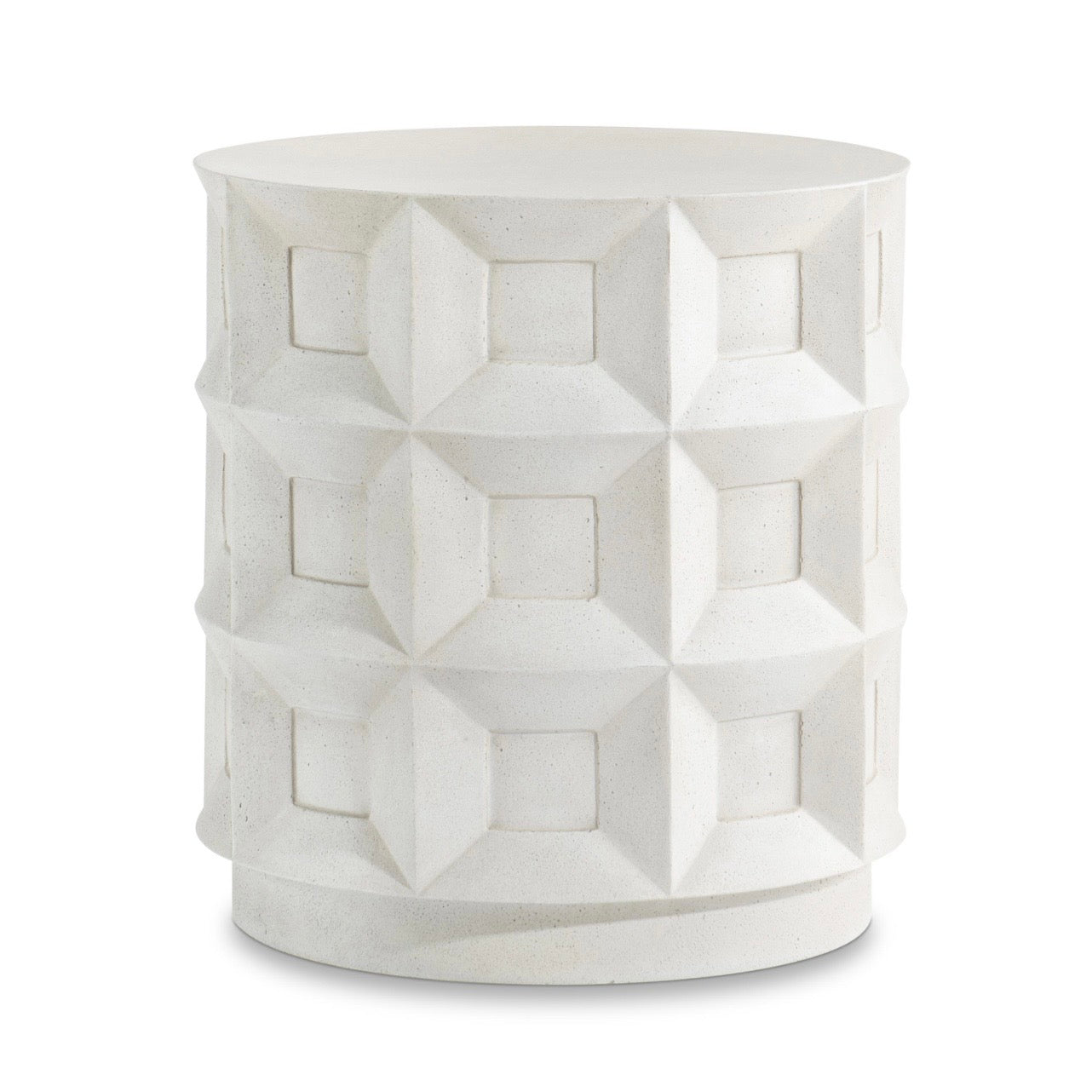 Bernhardt Prado Collection Glass-Reinforced Concrete Round Accent Table - Image 2