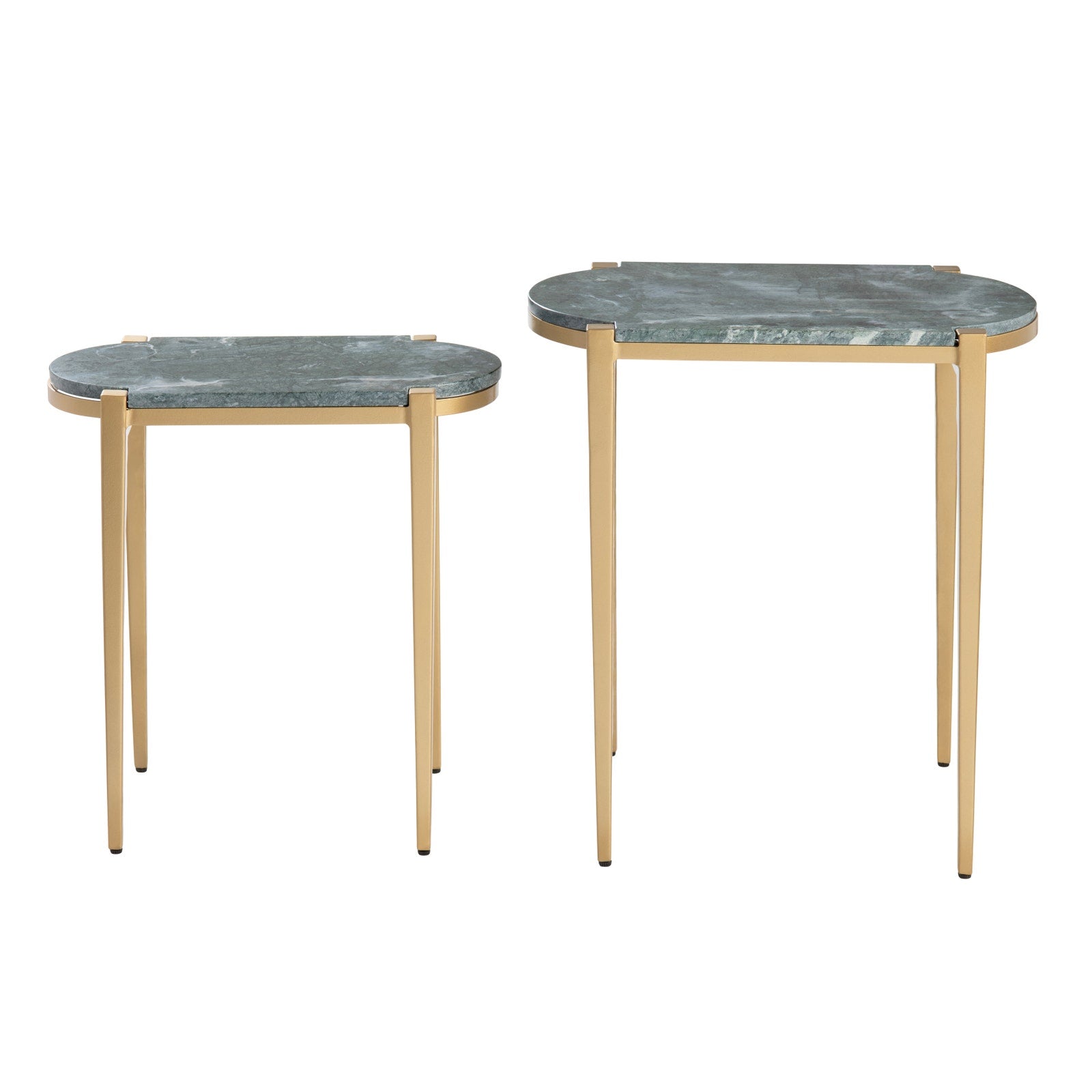Crestview Collection Beckham Marble Set of 2 Nesting Accent Tables - Image 2