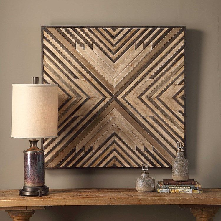 Uttermost Floyd Rustic Modern Dimensional Fir Wood Wall Panel - Image 2