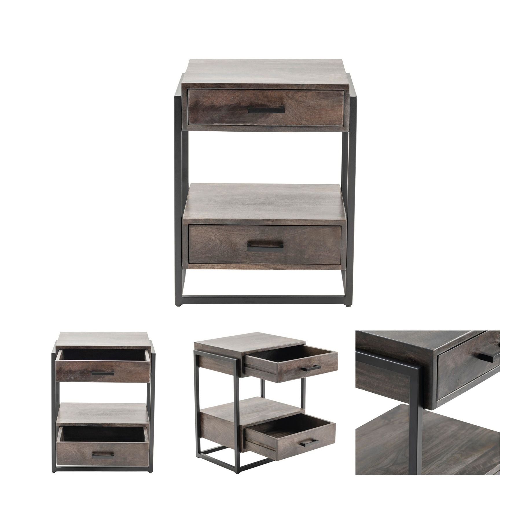 Crestview Collection Beckett 2 Drawer Side Table - Image 3
