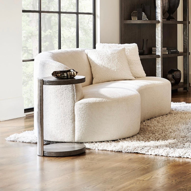 Bernhardt Prado Collection Deep Porcini Wood And Graphite Accent Table - Image 1