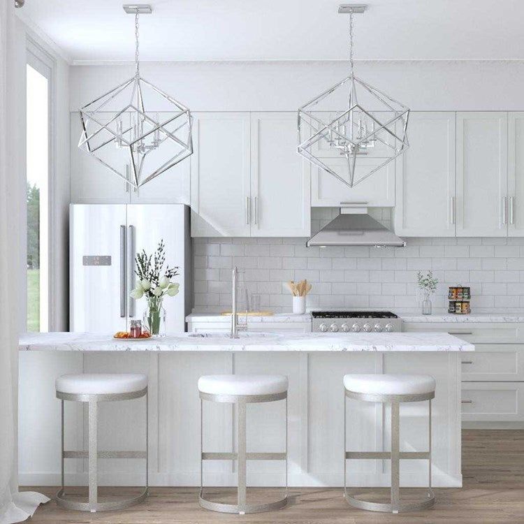 Uttermost Euclid Polished Nickel Finish 6 Light Pendant - Image 3
